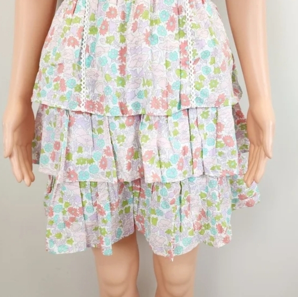 Love The Label Floral Cotton Layered Mini Dress - Picture 7 of 12